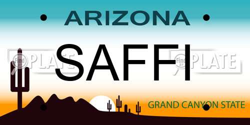 SAFFI Arizona License Plate