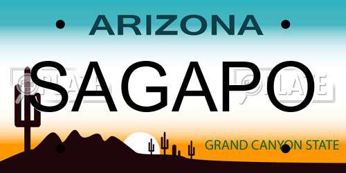 SAGAPO Arizona License Plate
