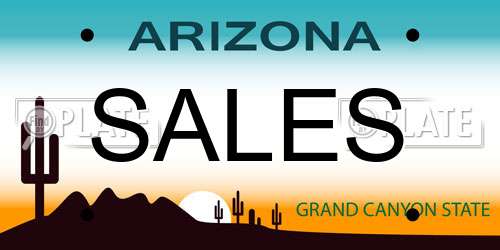 SALES Arizona License Plate