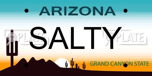 SALTY Arizona License Plate