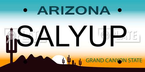SALYUP Arizona License Plate