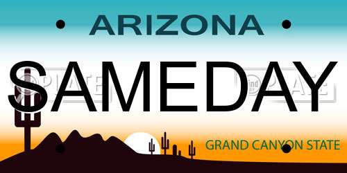 SAMEDAY Arizona License Plate