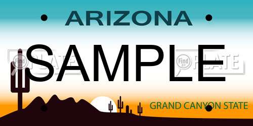 SAMPLE Arizona License Plate