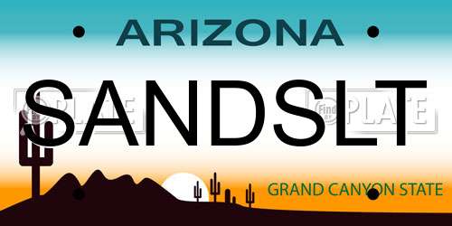 SANDSLT Arizona License Plate