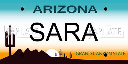 SARA Arizona License Plate