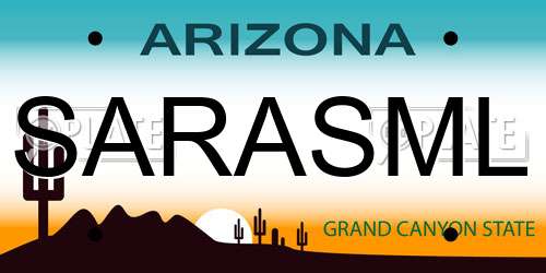 SARASML Arizona License Plate