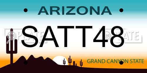 SATT48 Arizona License Plate