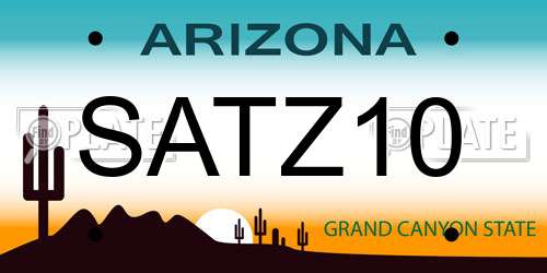SATZ10 Arizona License Plate