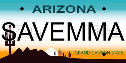 SAVEMMA Arizona License Plate