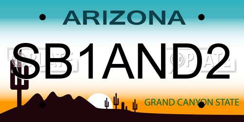 SB1AND2 Arizona License Plate