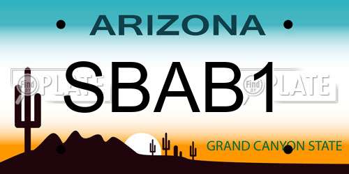 SBAB1 Arizona License Plate