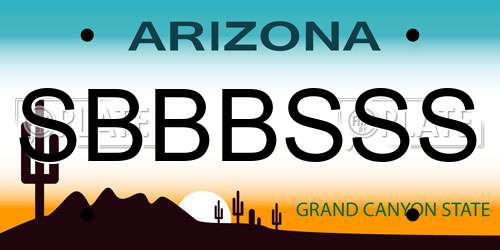 SBBBSSS Arizona License Plate