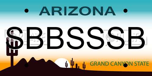 SBBSSSB Arizona License Plate