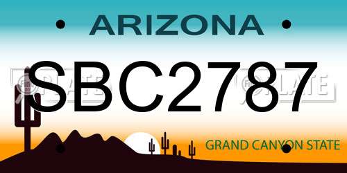 SBC2787 Arizona License Plate