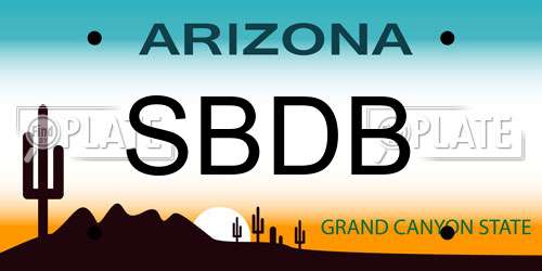 SBDB Arizona License Plate