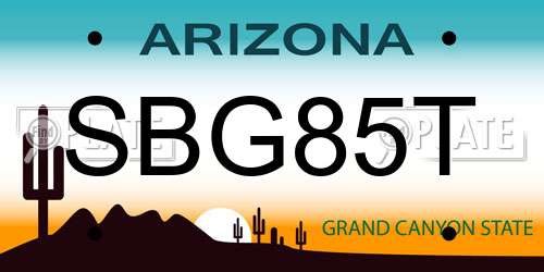 SBG85T Arizona License Plate