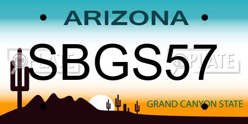 SBGS57 Arizona License Plate