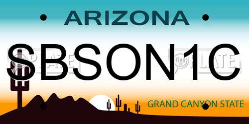 SBSON1C Arizona License Plate