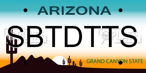 SBTDTTS Arizona License Plate