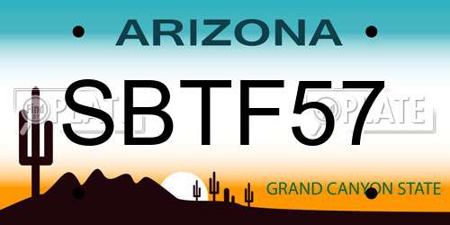 SBTF57 Arizona License Plate