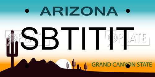 SBTITIT Arizona License Plate