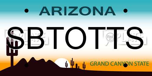 SBTOTTS Arizona License Plate