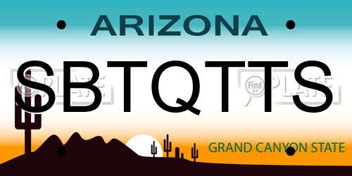 SBTQTTS Arizona License Plate