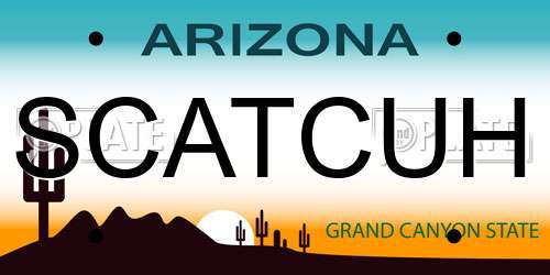 SCATCUH Arizona License Plate