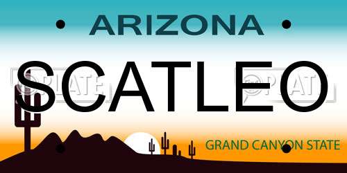 SCATLEO Arizona License Plate