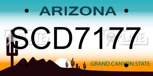 SCD7177 Arizona License Plate