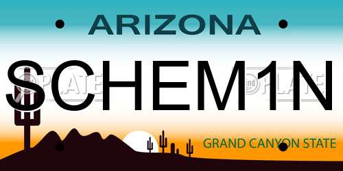 SCHEM1N Arizona License Plate