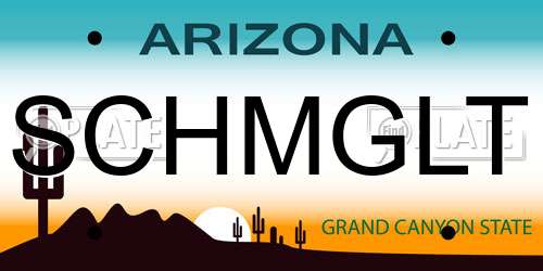 SCHMGLT Arizona License Plate