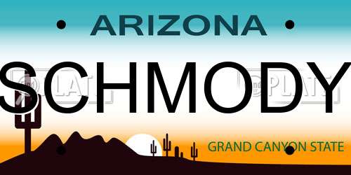 SCHMODY Arizona License Plate