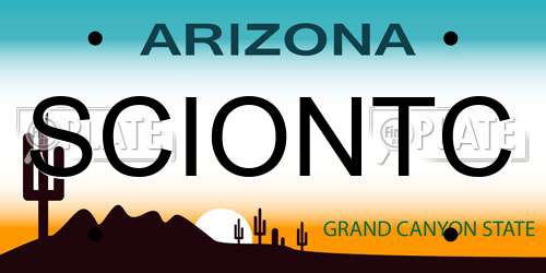 SCIONTC Arizona License Plate