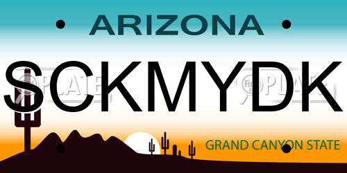 SCKMYDK Arizona License Plate