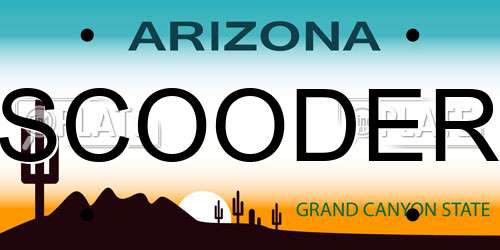 SCOODER Arizona License Plate