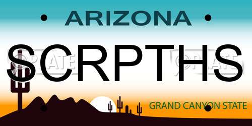 SCRPTHS Arizona License Plate