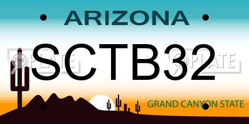 SCTB32 Arizona License Plate