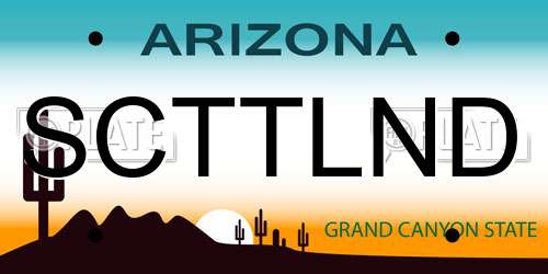 SCTTLND Arizona License Plate