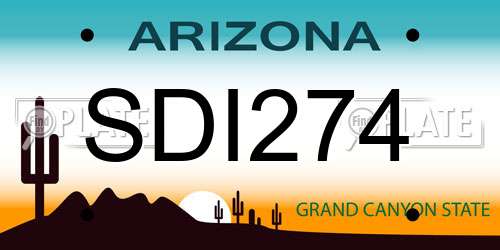 SDI274 Arizona License Plate
