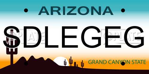 SDLEGEG Arizona License Plate