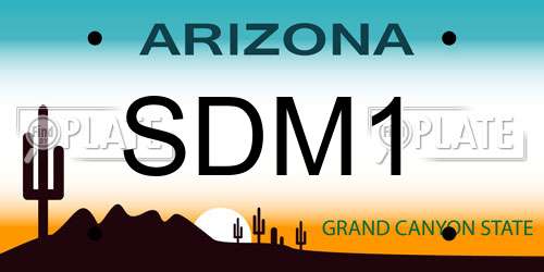 SDM1 Arizona License Plate
