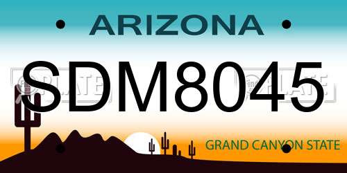 SDM8045 Arizona License Plate