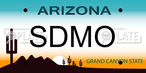 SDMO Arizona License Plate