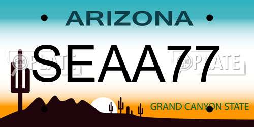 SEAA77 Arizona License Plate