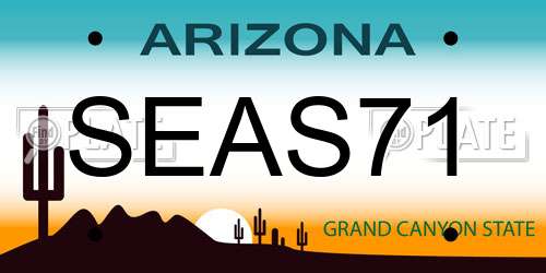 SEAS71 Arizona License Plate
