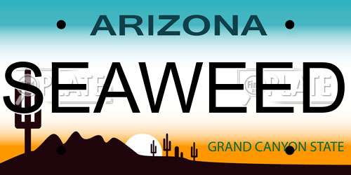 SEAWEED Arizona License Plate