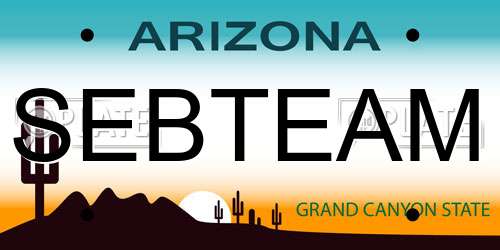 SEBTEAM Arizona License Plate