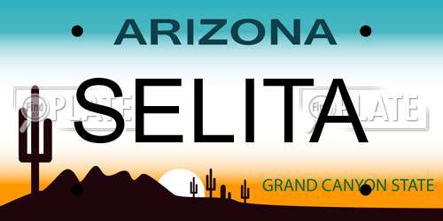 SELITA Arizona License Plate