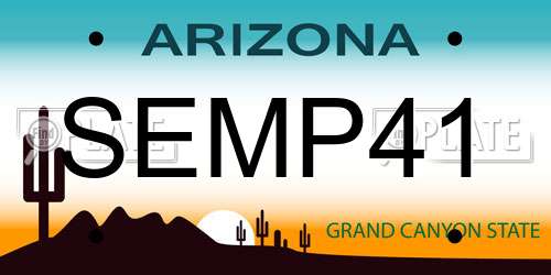 SEMP41 Arizona License Plate